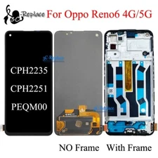 For Oppo Reno 6 4G CPH2235 / 5G PEQM00 CPH2251 LCD Display Touch Screen Assembly