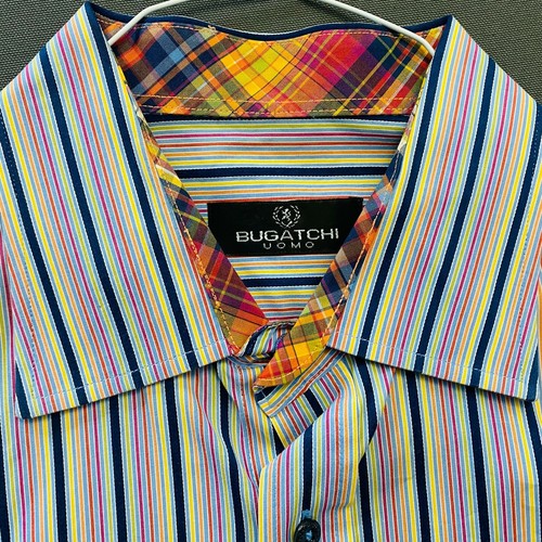 BUGATCHI UOMO PURPLE++ STRIPED 100% COTTON SPORT SHIRT MINT COND SIZE XL |  eBay