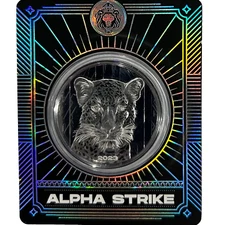 2023 AFRICAN LEOPARD 1 oz .999  Fine Silver Coin BU Scottsdale ALPHA STRIKE
