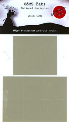 Dead Design 1/48 MITSUBISHI C5M2 ''BABS'' NATIONAL INSIGNIAS PAINT MASK Fine Molds