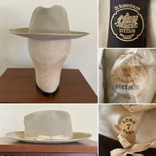 1950s 60s Stetson 3x Beaver OPEN ROAD 7 LONG OVAL Hat Fedora Cowboy Western Vtg