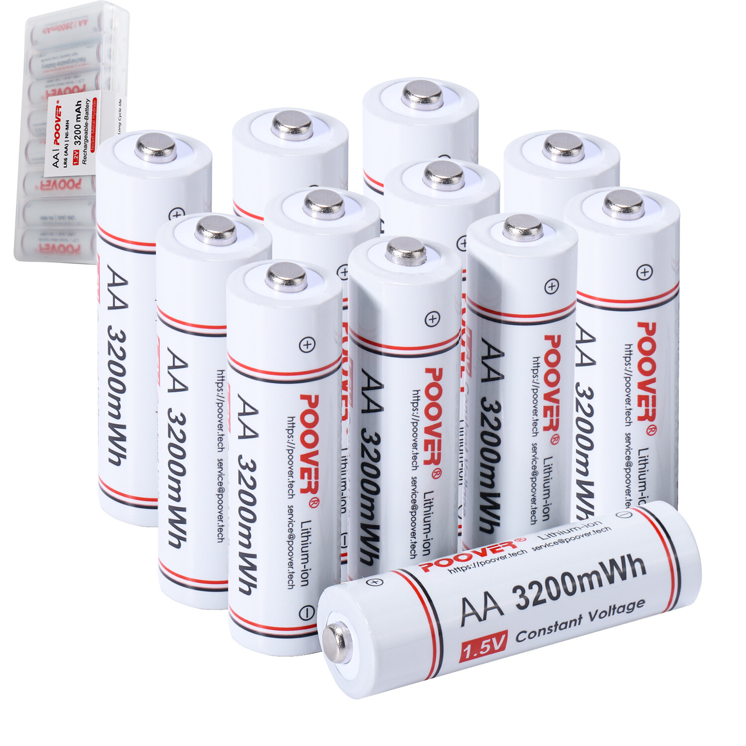 AA Batteries Rechargeable Lithium-Ion 1.5v  LiIon 3200mWh Double A / AA Charger-image