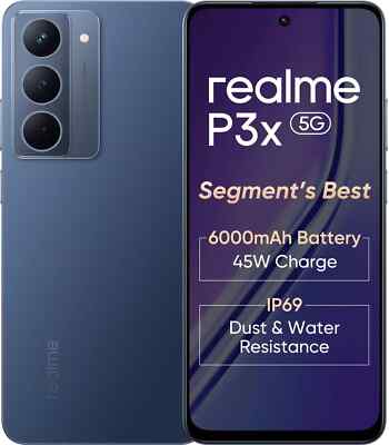 realme P3x 5G (Blue 128GB 6GB RAM) Dimensity 6400 Processor Global Version.