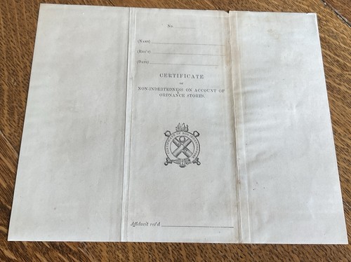 1865 CIVIL WAR DOCUMENT - Lt N Peterson Co ? 43rd Ill Infy - Ordnance Office - Picture 4 of 4