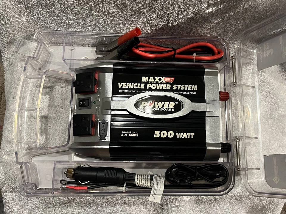 New Power on Board MAXX SST Vehicle Power System Power Inverter 500 Watts + USB - Image 3 of 3