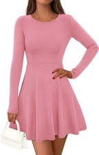 Womens Long Sleeve Cocktail Mini Dress A Line Homecoming Party Short Dresses