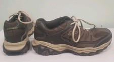 Skechers After Burn Memory Fit 50125 Men  s 9 Brown Taupe Leather Sneakers Foam