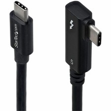 StarTech 2.6ft 80cm Right Angle Thunderbolt 5 Cable 80Gbps/120Gbps 240W PD 8K