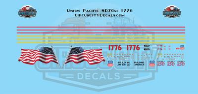 #ad #ad UP Union Pacific SD70m America 250 #1776 N 1:160 Scale Decal Set $12.97