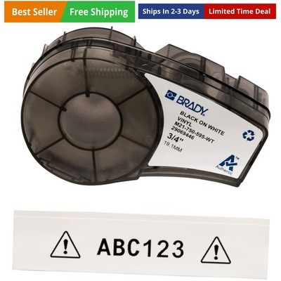 Authentic M21-750-595-WT All-Weather Vinyl Label for Indoor/Outdoor ID, Lab a...