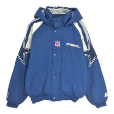 STARTER NFL Dallas Cowboys Nylon Jacket 24.8in L Vintage USA