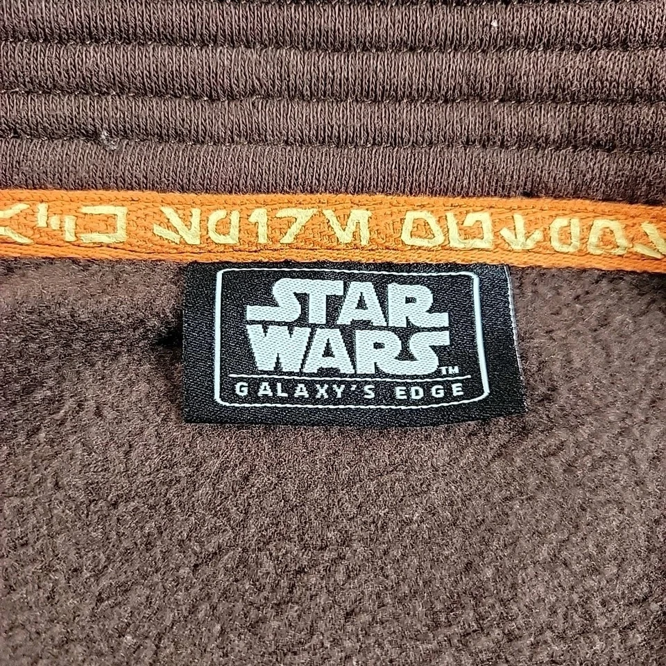 Chaqueta Star Wars Galaxy's Edge Talla XL Marrón Cremallera Completa Resistencia Rebelde Vellón Foto 3 de 4