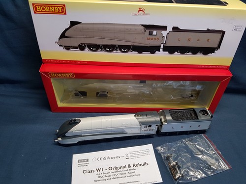 HORNBY R.3978 LNER GRAU 4-6-4 KLASSE W1 HUSH HUSH # 10000 HERVORRAGENDER ZUSTAND DCC BEREIT | Condition: Used