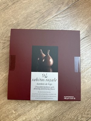 New Sealed Rabitos Royale Gourmet Dark Chocolate Stuffed Fig Bonbons 9 PCS 5oz