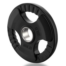 Bumper Plates Olympic Rubber Weight Plate Set 10/25LB 2-Inch Steel Insert for...