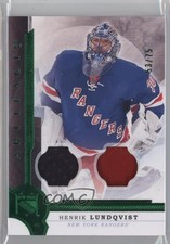 2016 Upper Deck Artifacts Emerald Dual Relics 53/75 Henrik Lundqvist #87 HOF 0c3