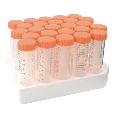 Conical Bottom Ribbed Caps Plastic Centrifuge Tube 50ML 1.7oz 25 Pcs