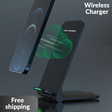 100W Fast Wireless Charger Stand Dock For Apple iPhone Samsung Android Phone UK