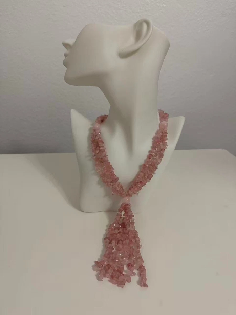 Collar De Cuarzo Rosa De Plata | COLLAR ABE | San Saru