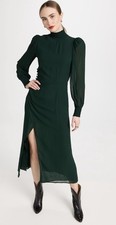 Reformation Marsha Dress Forest Green Size 4 MSRP $240