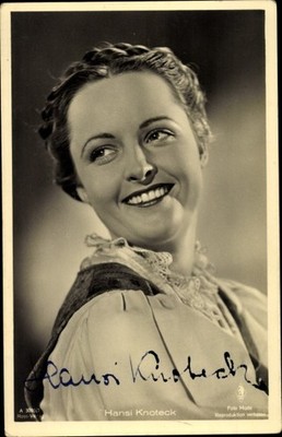 Ak Schauspielerin Hansi Knoteck, Portrait, Ross Verlag A 5095 1,... - 4154705