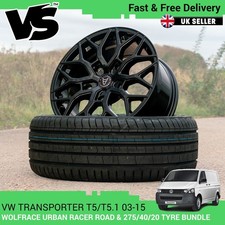 FOR VW T6/6.1 WOLFRACE URBAN RACER ROAD EDITION 8X20" 5X120 BLACK  TYRE BUNDLE