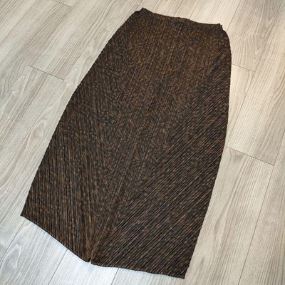 PLEATS PLEASE Issey Miyake Pleated Long Skirt Size 2 All Over Pattern Authentc
