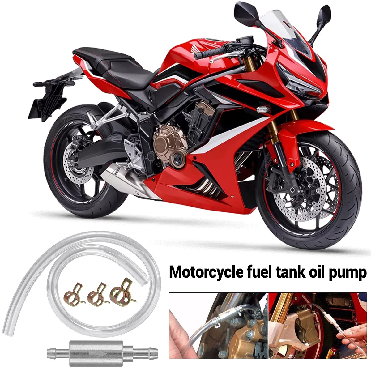 Car Motorcycle Clutch Brake Bleeder Hose One Way Valve Tube Bleeding Tool Set US