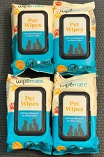 NEW Wipemate Pet Wipes - 4 Pack/  Total Of 400 Wipes Fragrance-free No Alcohol