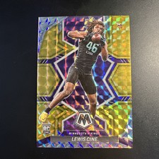 2022 Panini Mosaic Football Gold #379 Lewis Cine #08/10 Vikings