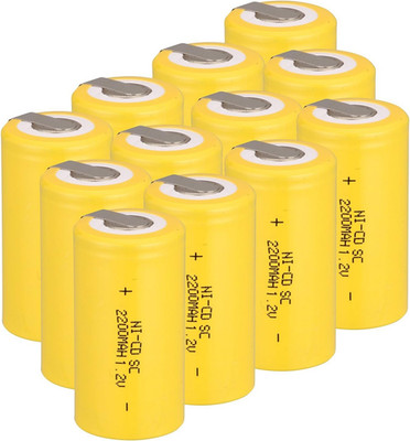 Ni-Cd Rechargeable Battery Sub C SC Batteries, 1.2V 2200 Mah with Tabs for Power
