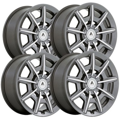 (Set of 4) Staggered-Asanti ABL-41 Esquire 22'' 5x108/5x4.5'' Gunmetal Wheels Rims