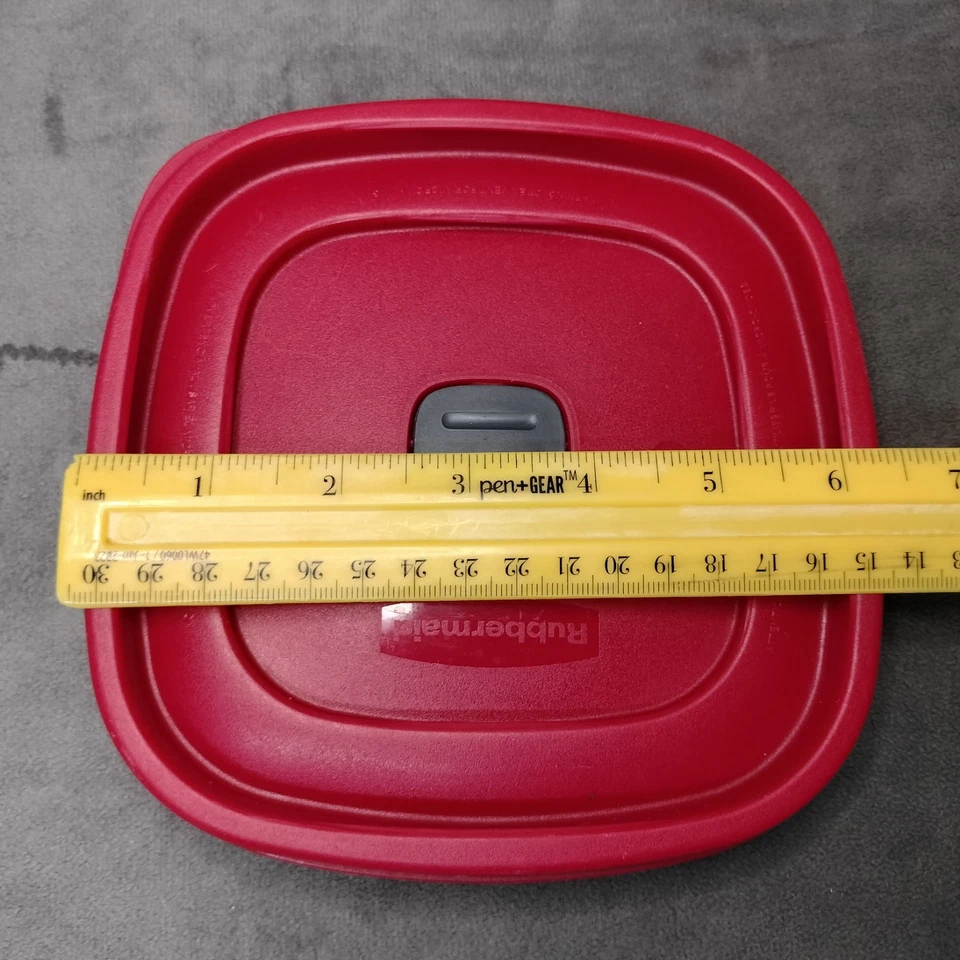 2 tapas de repuesto Rubbermaid ventiladas Easy Find 6,5" verde azulado cuadrado 7D85 Foto 3 de 4