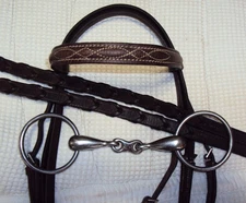 JEREMY & LORD English Bridle & Bit- Raised/Fancy Stitch -NICE!  Free Laced Reins