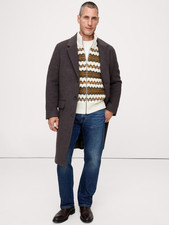 Men's Fairisle Merino-Blend Sweater Jacket