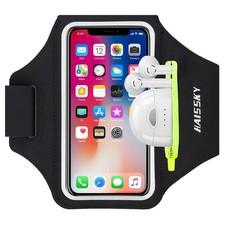 HAISSKY Fascia da Braccio con Borsa Auricolare Fascia Sportiva Running Porta