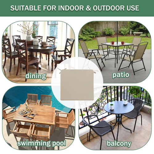 Outdoor Chair Cushions Set of 4: Waterproof & Fade Resistant Seat Cushion for... - Picture 7 of 9