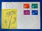 Nice SWITZERLAND 1952  Telecommunications  First Day Cover  FDC Sc# 340-343