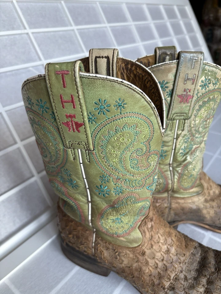 Оловянные сапоги женские 7,5 бирюзовая вышивка Follow Your Arrow «Plume» девчонки - Изображение 2 из 4