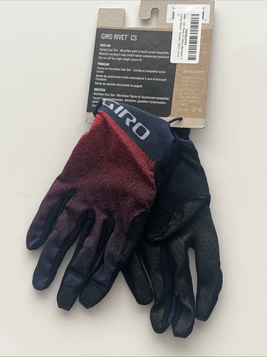 Guantes de ciclismo de montaña Giro Rivet CS para hombre negro rojo licuadora (2023), pequeños - Imagen 7 de 10