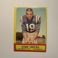Iconic Vintage John Unitas Football Card – Baltimore Colts – Card #1