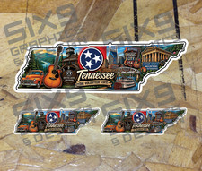TN Tennessee State Travel Theme Vinyl Sticker Decal Waterbottle Ship Made in USA