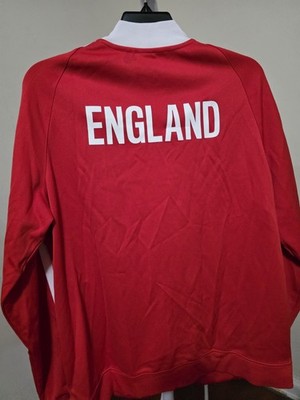 Nike England Soccer Jacket Red White Men's Medium Officially
