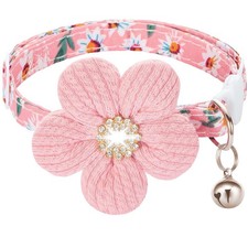 Cat Collar, HYQHYX Breakaway Kitten Collar with Flower,Rhinestone Kitty Colla...