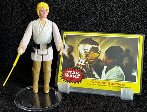 1977 LUKE SKYWALKER w/CARD • HK COO • VINTAGE KENNER STAR WARS