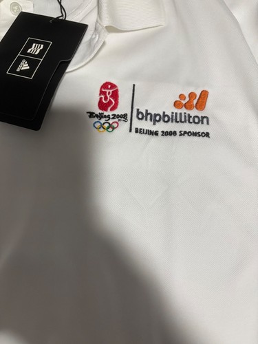 2008 Beijing Olympics BHP Billiton T Shirt - Adidas - pre-owned - with tag - Picture 3 of 3
