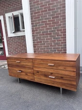 Linear Low 4-Drawer Wood Dresser C B C No Maker Mark See Details Scratches