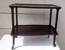 Antico Carrello Portavivande Etagere legno con ruote XX secolo food trolley