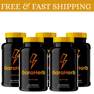 Garaherb Male Supplement, Gara Herb for Men Health Support 5 Bottle 300 Capsules