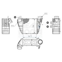 LadeluftküHler FüR Audi A3 Seat Leon Skoda Octavia I VW Bora 96-10 1J0145803A